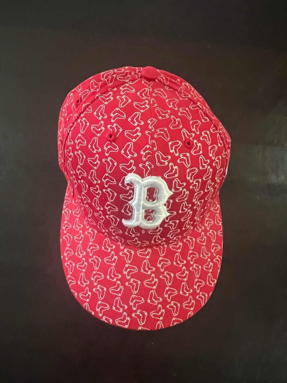 New Era Red Baseball Cap with White Logo Accents
